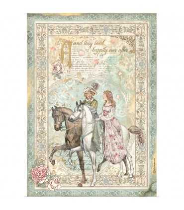 PAPEL ARROZ STAMPERIA A4 21x29 CM PRINCE ON HORSE