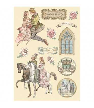 FORMAS COLOREADAS MADERA 21x14 CM SLEEPING BEAUTY