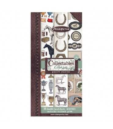 PAPELES SCRAP 15x30 cm ROMANTIC HORSES 10 UD