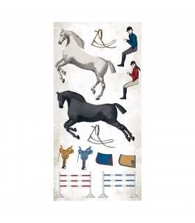 PAPELES SCRAP 15x30 cm ROMANTIC HORSES 10 UD