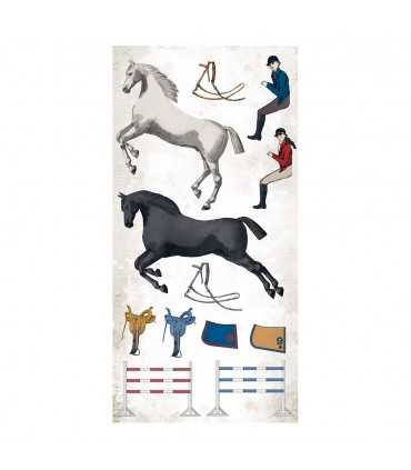 PAPELES SCRAP 15x30 cm ROMANTIC HORSES 10 UD