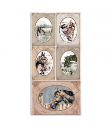 PAPELES SCRAP 15x30 cm ROMANTIC HORSES 10 UD