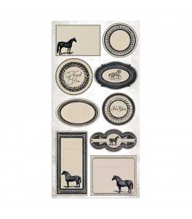PAPELES SCRAP 15x30 cm ROMANTIC HORSES 10 UD