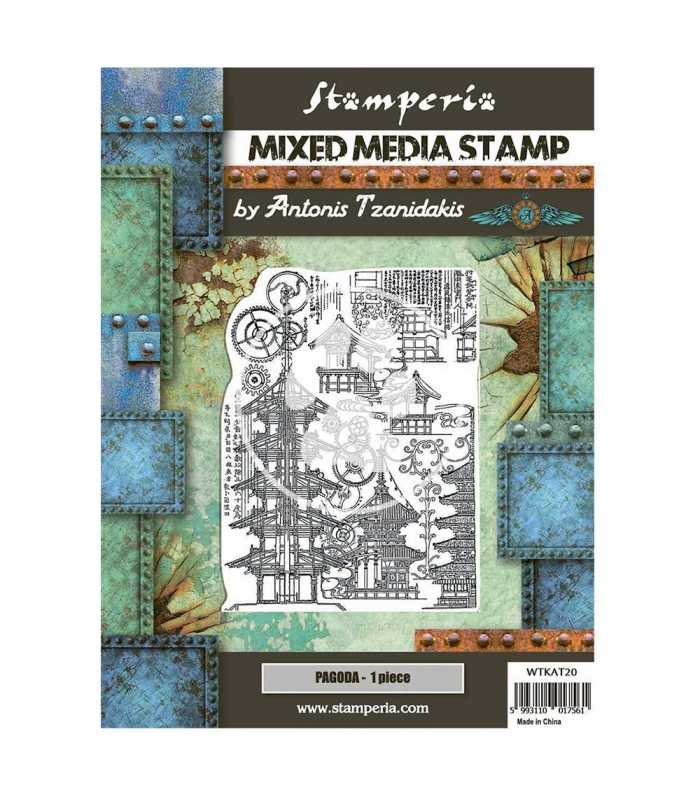 SELLO CAUCHO STAMPERIA JAPAN PAGODA 15x20 CM