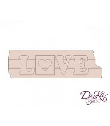 TABLA LOVE MADERA CHOPO  DAYKA 70x20x1 CM