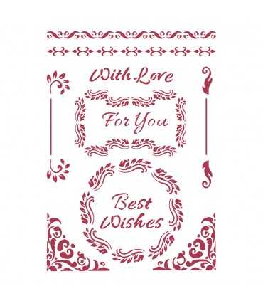 PLANTILLA STAMPERIA 21x29,7 CM BEST WISHES