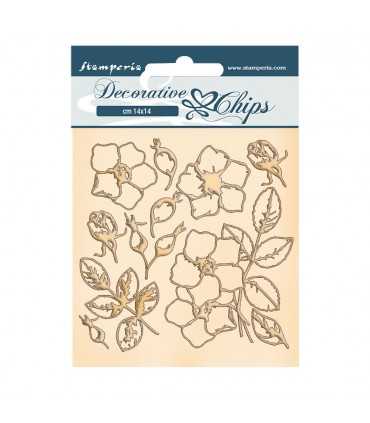 SILUETAS CARTON 14x14 CM CHRISTMAS FLOWERS