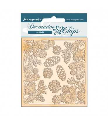 SILUETAS CARTON 14x14 CM CHRISTMAS PIÑAS