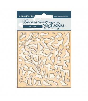 SILUETAS CARTON 14x14 CM LEAVES TEXTURE