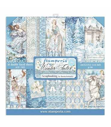 PAPELES SCRAP 6x6 PULGADAS WINTER TALES 10 UD