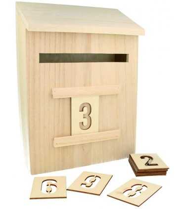 BUZON ADVIENTO MADERA ARTEMIO 28x11x10 CM