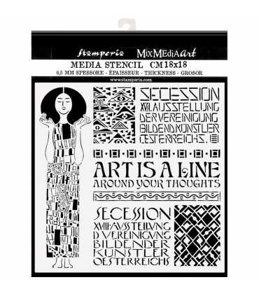 PLANTILLA MIX MEDIA 18x18 CM 0,25 MM KLIMT ART