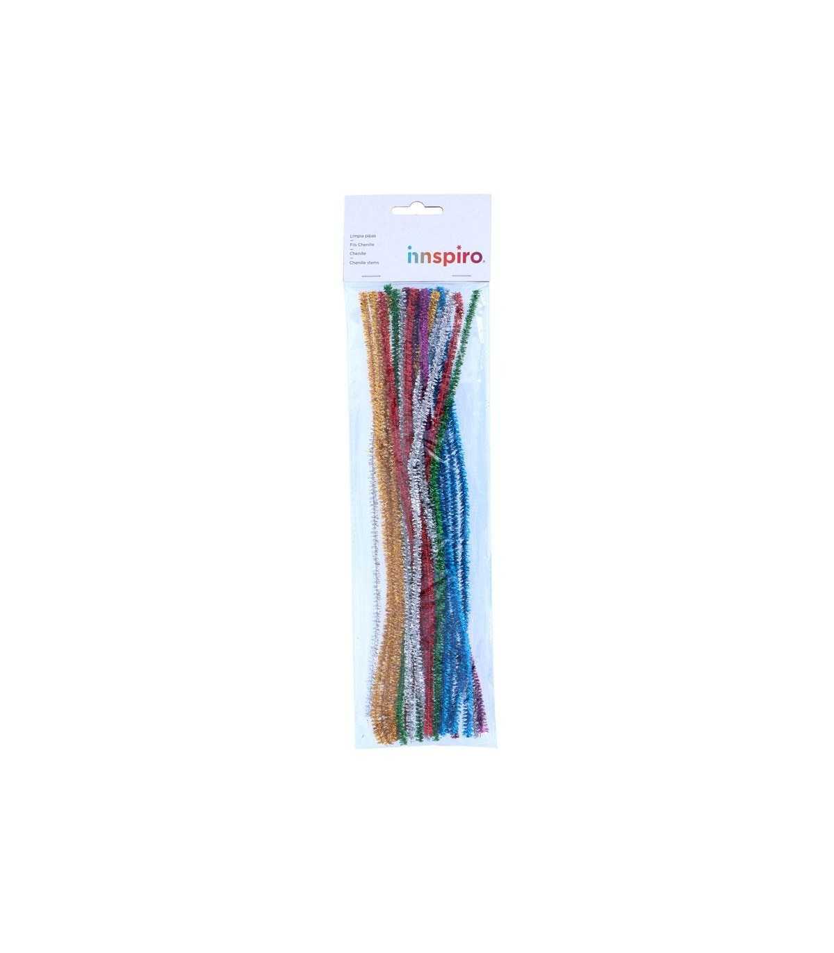 Lot De 100 Cure-pipes Pailletés - 6 Mm X 30 Cm - Or Et Argenté - Fils Métalliques Gainés Pour Bricolage Créatif