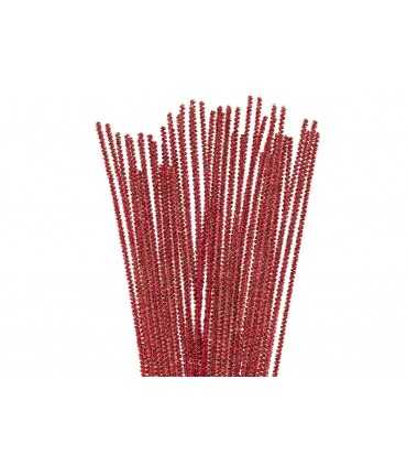 LIMPIA PIPAS 6 MM x 30 CM  ROJO METALICO 25 UNID.