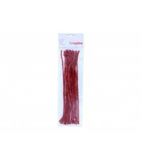 LIMPIA PIPAS 6 MM x 30 CM  ROJO METALICO 25 UNID.