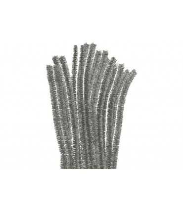 LIMPIA PIPAS 10 MM x 30 CM  PLATA 10 UNIDADES