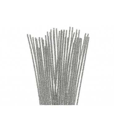 LIMPIA PIPAS 6 MM x 30 CM  PLATA 25 UNIDADES