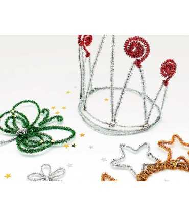 LIMPIA PIPAS 3 MM x 30 CM  PLATA 40 UNIDADES