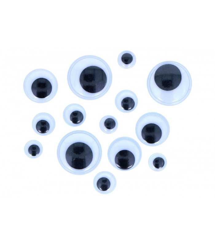 Ojos Moviles Ovales Adhesivos Bolsa 40 Uds Colores Surtidos. Ojos Móviles . La Superpapelería