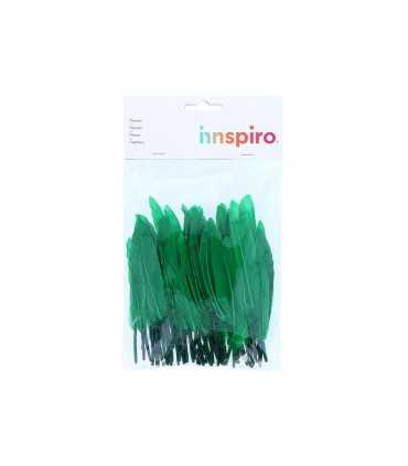 PLUMAS INDIO VERDE 60 UNIDADES 25X140MM APROX.
