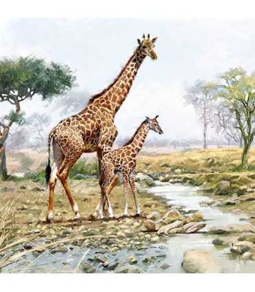SERVILLETAS AMBIENTE 33x33cm 20 UD JIRAFAS