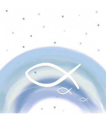 SERVILLETAS AMBIENTE 33x33cm 20 UD RAINBOW BLUE