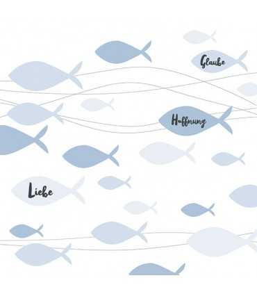 SERVILLETAS AMBIENTE 33x33cm 20 UD COMUNION AZUL