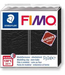 FIMO LEATHER 57GR 909 NEGRO