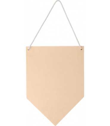BANDERIN DE MADERA CON CUERDA 15x21CM ARTEMIO