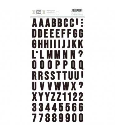 CHIPBOARD 15X30CM ALFABETO NEGRO ARTIS DECOR