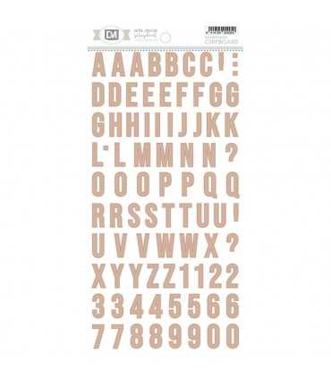 CHIPBOARD 15X30CM ALFABETO ROSA ARTIS DECOR