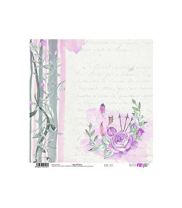 Hoja Papel Decoupage 30x30 cm 'Floral Mix