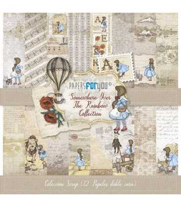PAPEL SCRAP SOMWHERE OVER THE RAINBOW 30X30 12 H
