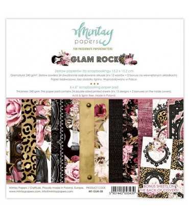 SET PAPEL MINTAY BY KAROLA GLAM ROCK 6x6 24HOJAS