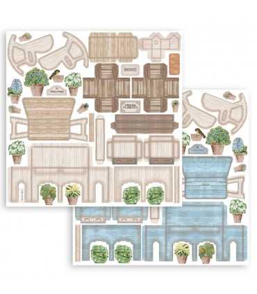 3D PAPER KIT SCRAPBOOKING GARDEN HOUSE COLLECTION