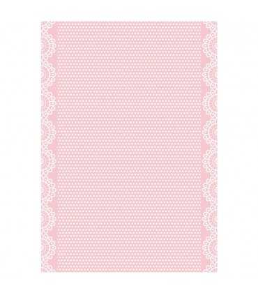 PAPEL ARROZ A4 STAMPERIA 21x29CM TEXTURE PINK