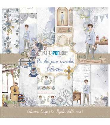 PAPEL SCRAP DIA PRA RECORDAR NIÑO MORENO 30X30 12H