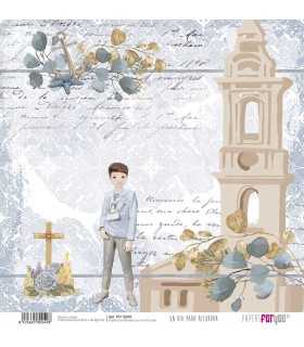 PAPEL SCRAP DIA PRA RECORDAR NIÑO MORENO 30X30 12H