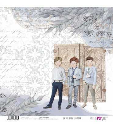 PAPEL SCRAP DIA PRA RECORDAR NIÑO MORENO 30X30 12H