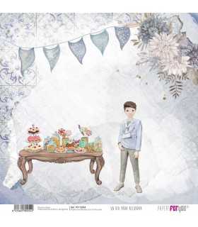 PAPEL SCRAP DIA PRA RECORDAR NIÑO MORENO 30X30 12H