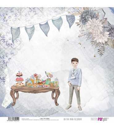 PAPEL SCRAP DIA PRA RECORDAR NIÑO MORENO 30X30 12H