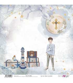 PAPEL SCRAP DIA PRA RECORDAR NIÑO MORENO 30X30 12H