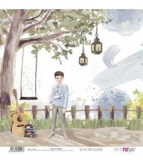 PAPEL SCRAP DIA PRA RECORDAR NIÑO MORENO 30X30 12H