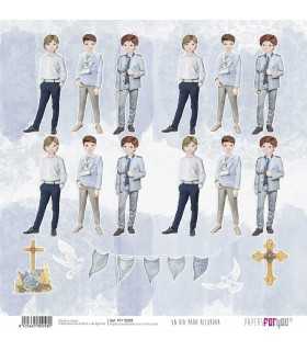 PAPEL SCRAP DIA PRA RECORDAR NIÑO MORENO 30X30 12H