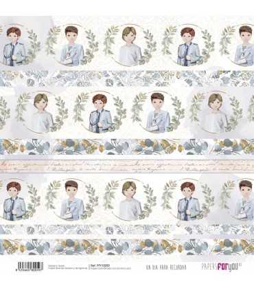 PAPEL SCRAP DIA PRA RECORDAR NIÑO MORENO 30X30 12H