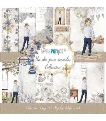 PAPEL SCRAP DIA PRA RECORDAR NIÑO RUBIO 30X30 12H