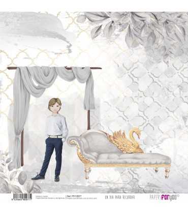 PAPEL SCRAP DIA PRA RECORDAR NIÑO RUBIO 30X30 12H