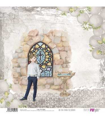 PAPEL SCRAP DIA PRA RECORDAR NIÑO RUBIO 30X30 12H