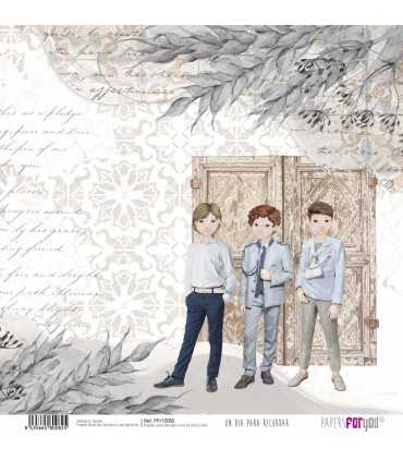 PAPEL SCRAP DIA PRA RECORDAR NIÑO RUBIO 30X30 12H