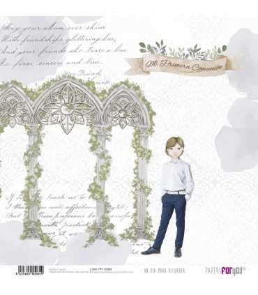 PAPEL SCRAP DIA PRA RECORDAR NIÑO RUBIO 30X30 12H